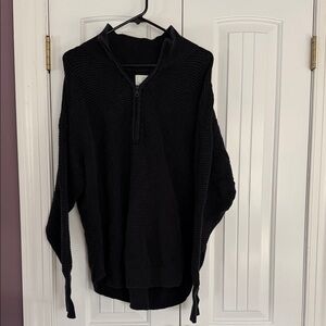 Aerie Black Ribbed Sweater